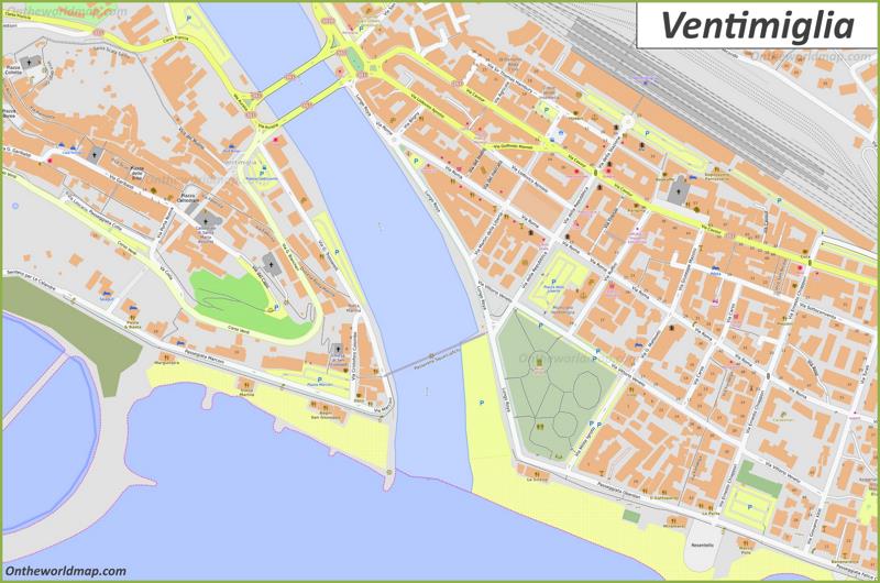 Ventimiglia Old Town Map