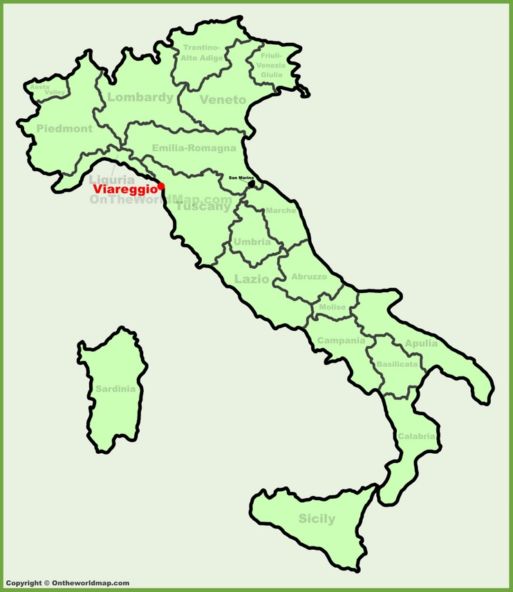 Viareggio location on the Italy map