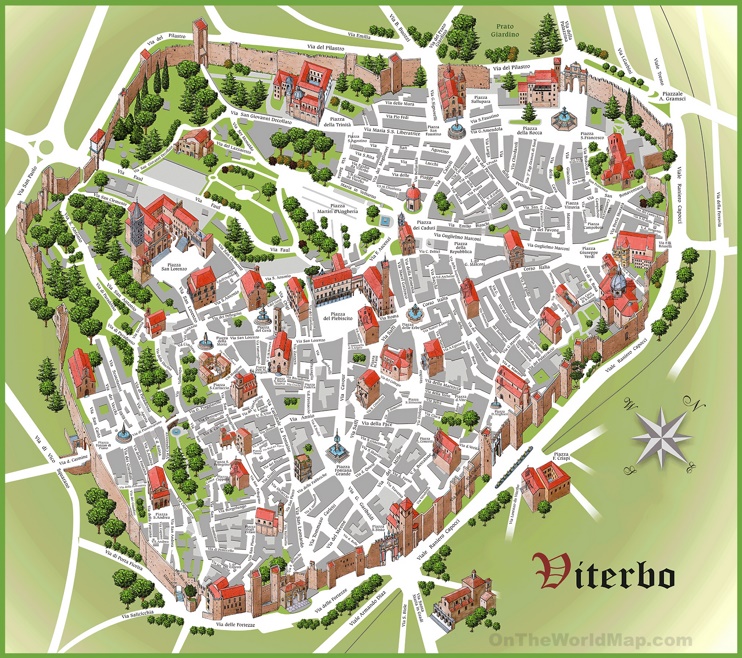 Viterbo tourist map
