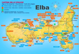 Mappa delle spiagge dell'Elba
