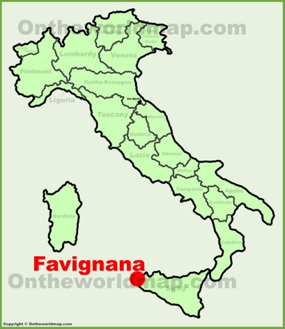 Favignana Location Map