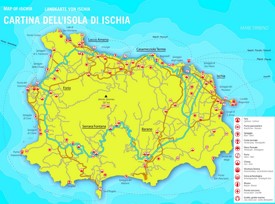 Ischia - Mappa con punti di interesse