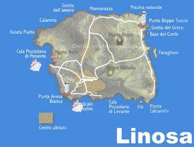 Linosa tourist map