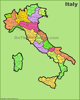 Italy provinces map