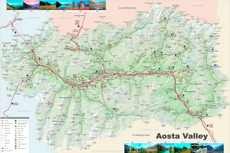 Aosta Valley Road Map