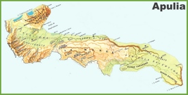 Puglia - mappa fisica
