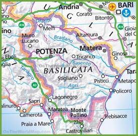 Grande mappa della Basilicata