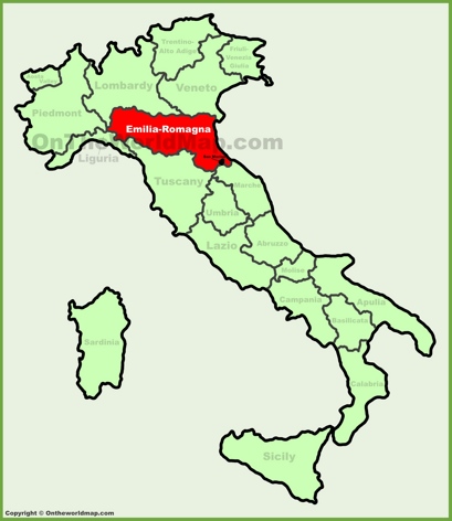 Emilia-Romagna Location Map