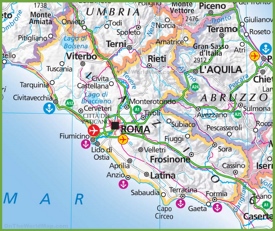 Large map of Lazio