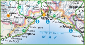 Grande mappa della Liguria