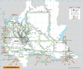 Lombardia - Mappa ferroviaria