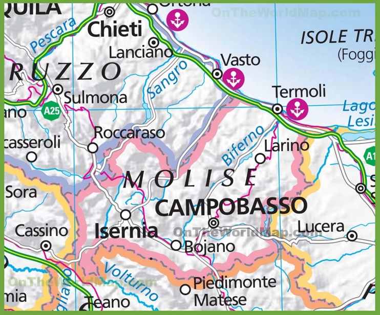Large map of Molise