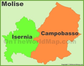 Molise - Mappa con province