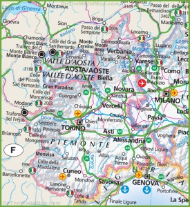 Grande mappa della Piemonte