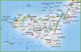 Grande mappa della Sicilia