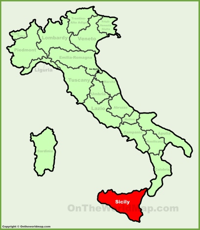 Sicily Location Map