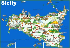 Sicily tourist map