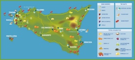 Sicily travel map