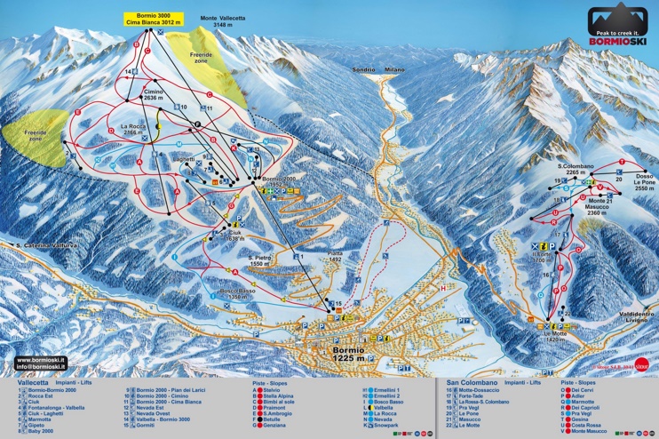 Bormio ski map