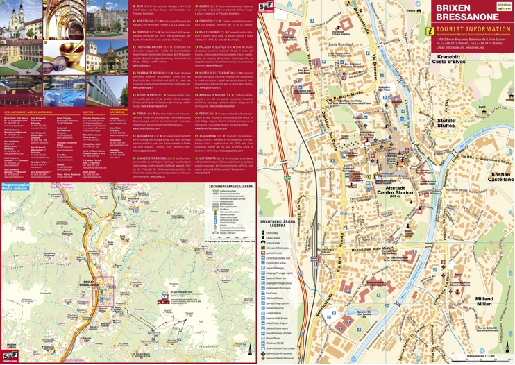 Brixen tourist map