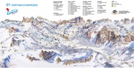 Cortina d'Ampezzo - cartina dello sci