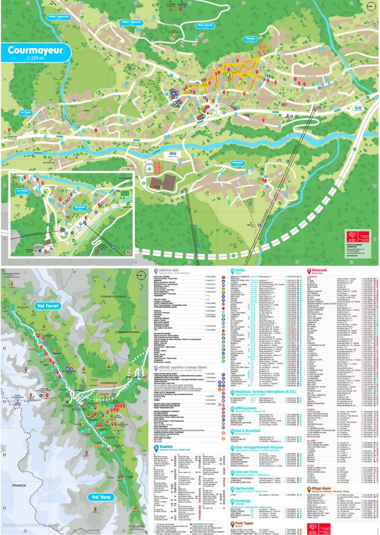 Courmayeur Tourist Map