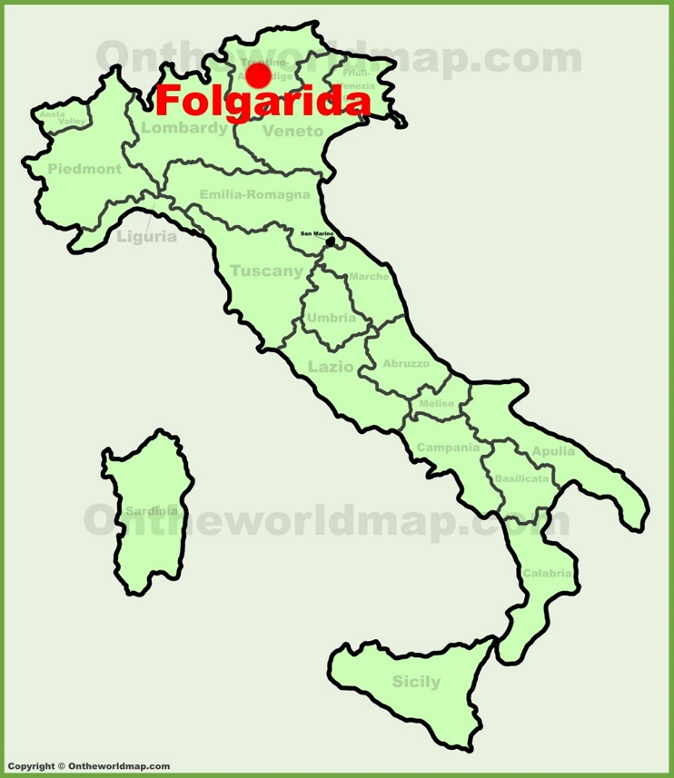Folgarida location on the Italy map