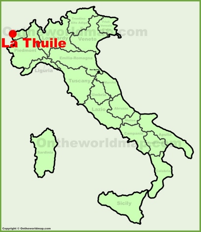 La Thuile - Mappa di localizzazione