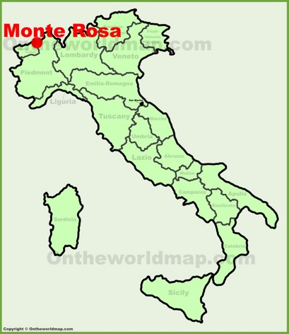 Monte Rosa - Mappa di localizzazione