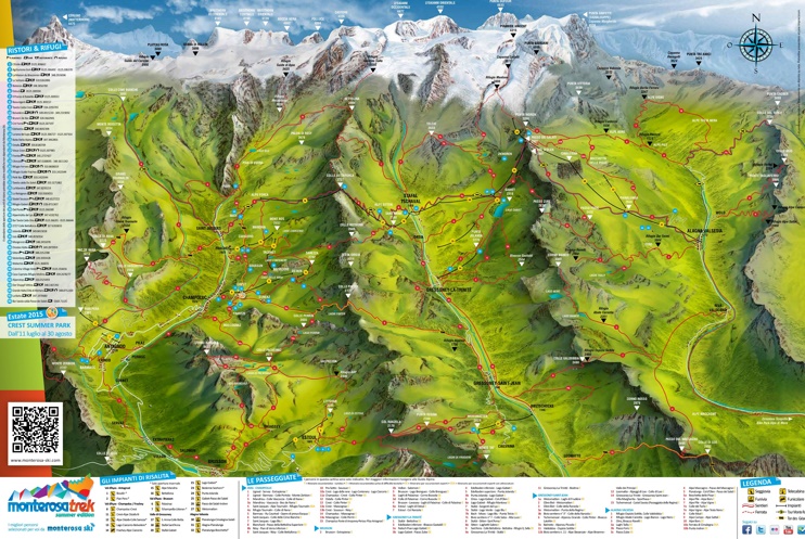 Monte Rosa summer map