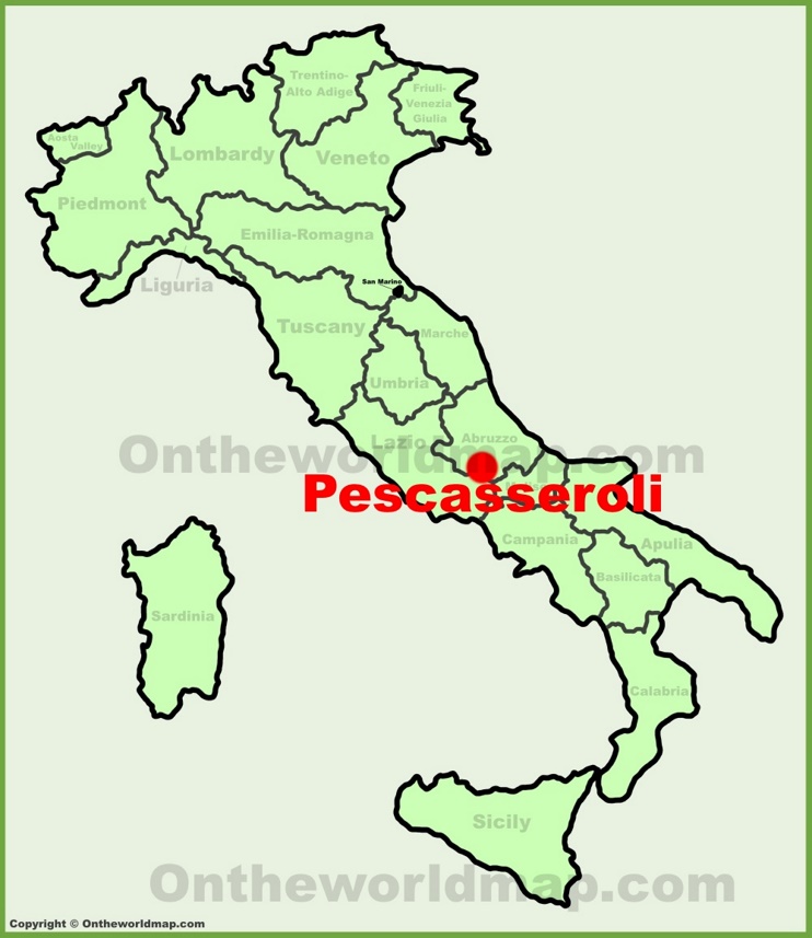 Pescasseroli location on the Italy map