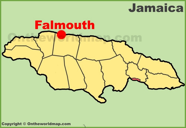 Falmouth location on the Jamaica Map
