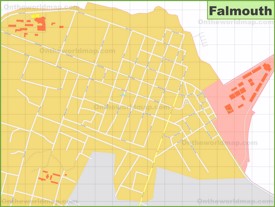 Large detailed map of Falmouth