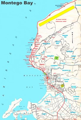Montego Bay tourist map