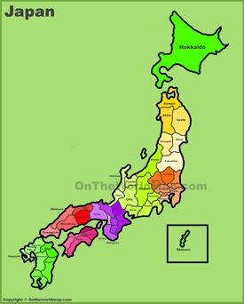 Administrative map of Japan