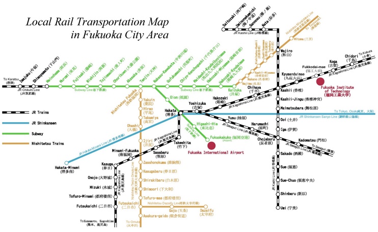 Fukuoka rail map