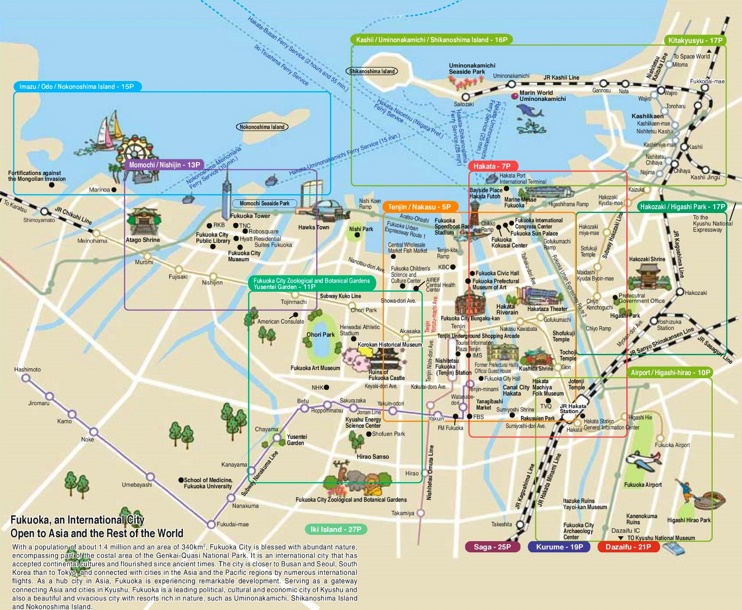 Fukuoka tourist map