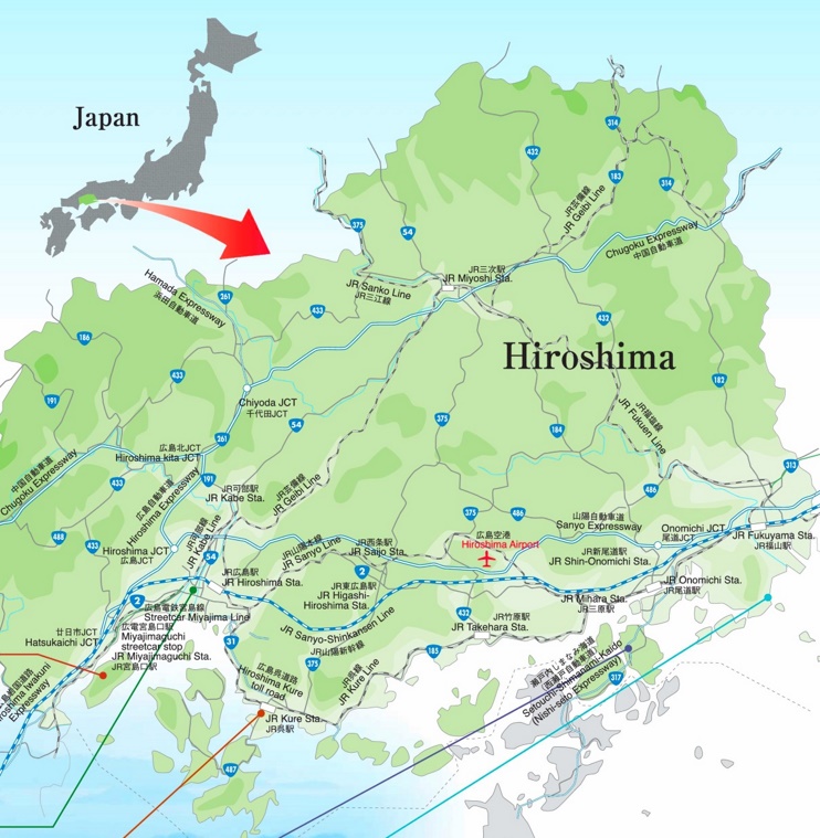 Hiroshima Prefecture Map