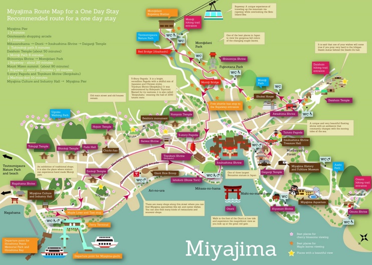 Miyajima sightseeing map