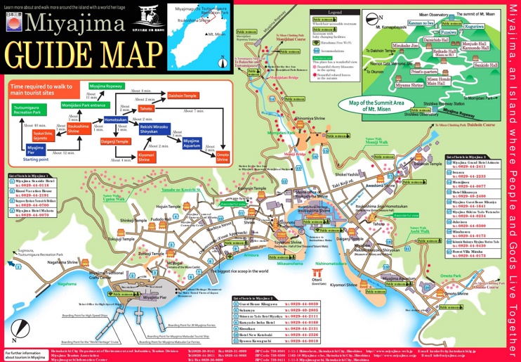 Miyajima tourist map