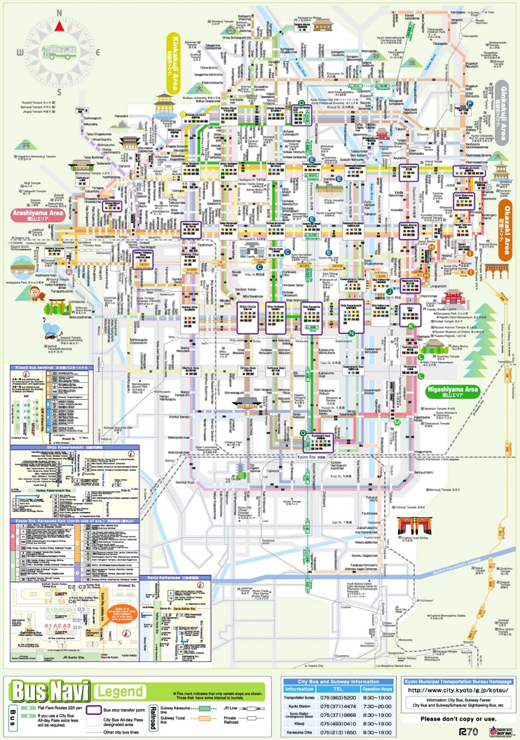 Kyoto bus map