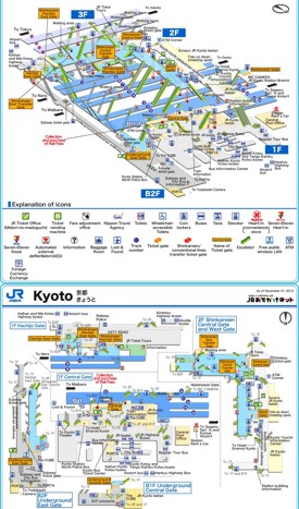 Kyoto station map