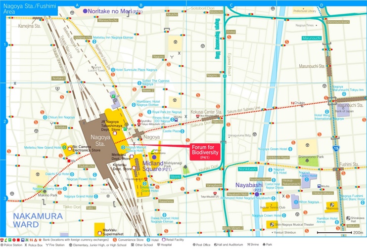 Nagoya station area map