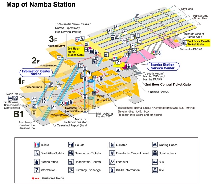 Namba Station Map