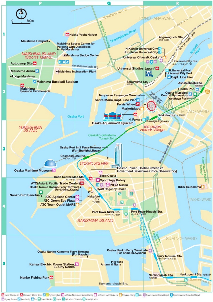 Osaka Bay Area Map