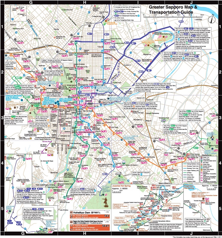 Greater Sapporo Map