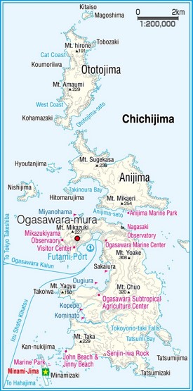 Chichijima Island map
