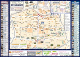Ginza shopping and hotel map