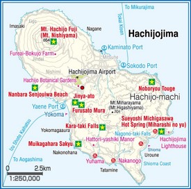 Hachijojima Island map