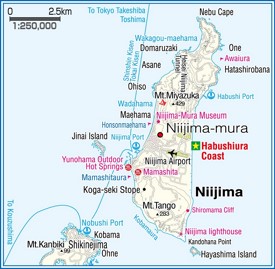 Niijima Island map